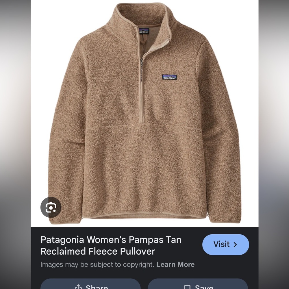 Patagonia Women’s Teddy Brown Fleece Quarter-Zip Pullover